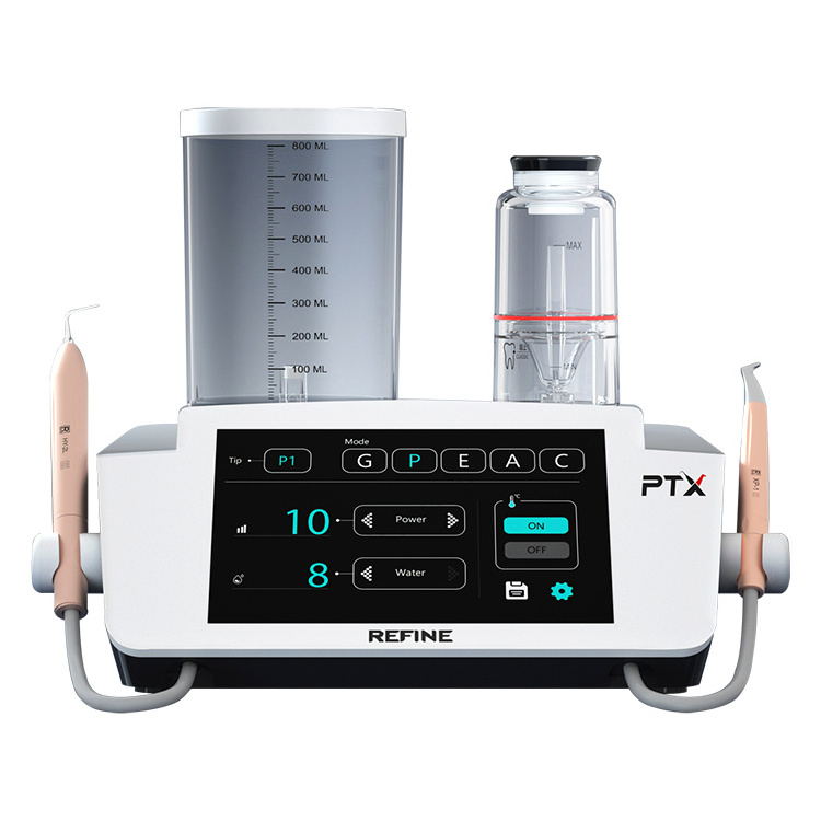 PTX Scaler Dental 2 in 1 Ultrasonic Scaler and Air Polisher Mobile Ultrasonic Dental Scaler and Air Polisher