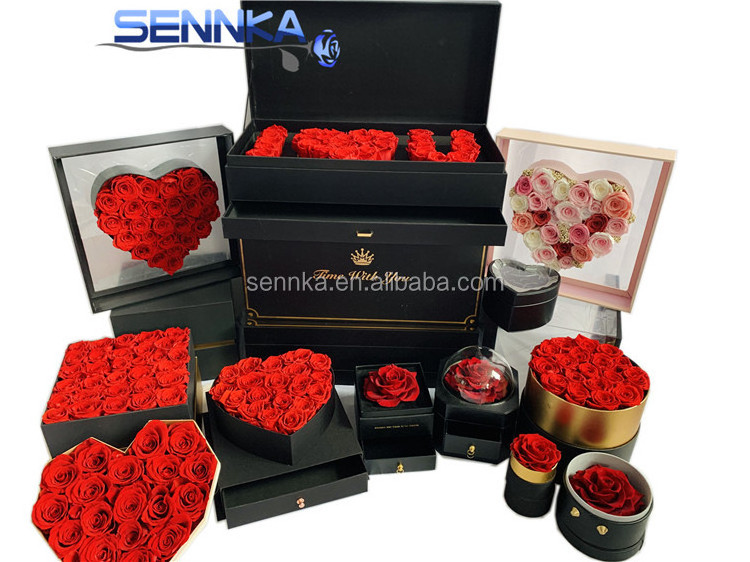 Yunnan Sennka Valentine's gift Real ecuador preserved rose fresh cut flower eternal in luxy gift box