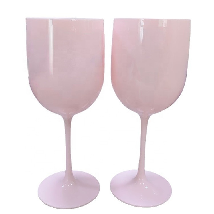 Wholesale Champagne Drinking Glasses Goblet black golden Wine glass Custom plastic red wine glasses Colored Wine Flutes Glasses