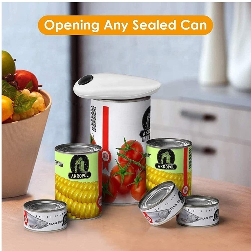 Hot Sale Stainless steel Automatic Can Opener Handheld Safety Electric Can Opener Smooth Edge Jar Bottle Tin Openers For kitchen