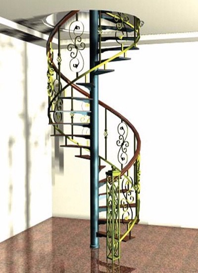 Hot Selling Good Quality Custom Arc Stair Curved Stainless Steel Spiral Staircase with Iron Railing Designs