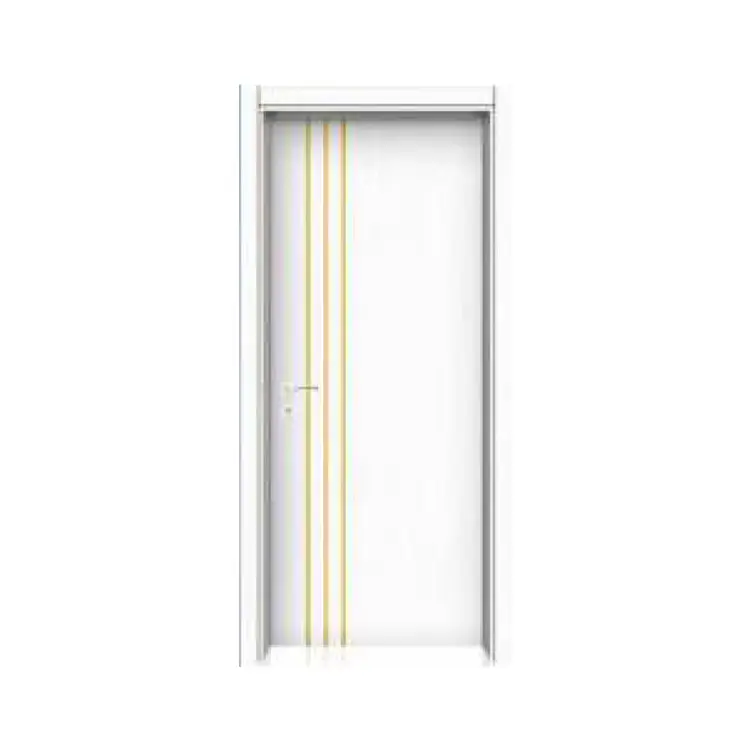 High Quality Interior Waterproof PVC Film Doors 201/304 Stainless Steel Hinges WPC Doors for Houses