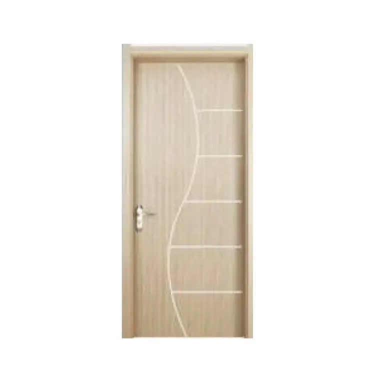 High Quality Interior Waterproof PVC Film Doors 201/304 Stainless Steel Hinges WPC Doors for Houses