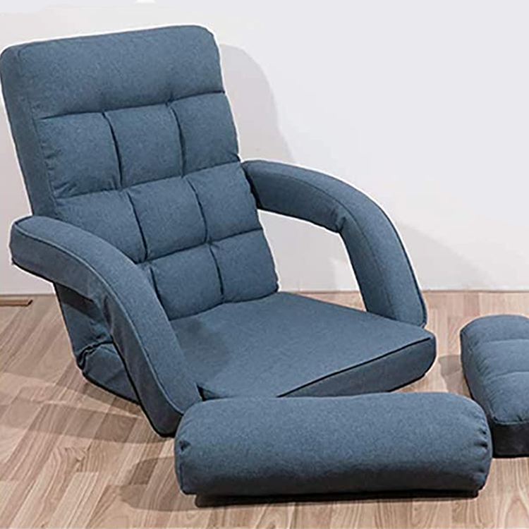 Modern Customize Adjustable Angles Cotton and Linen Sofa Chair for Living Room with High Backrest with Double Armrest