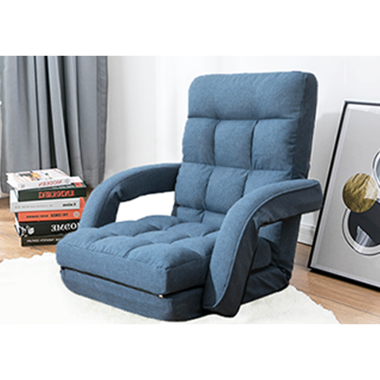 Modern Customize Adjustable Angles Cotton and Linen Sofa Chair for Living Room with High Backrest with Double Armrest