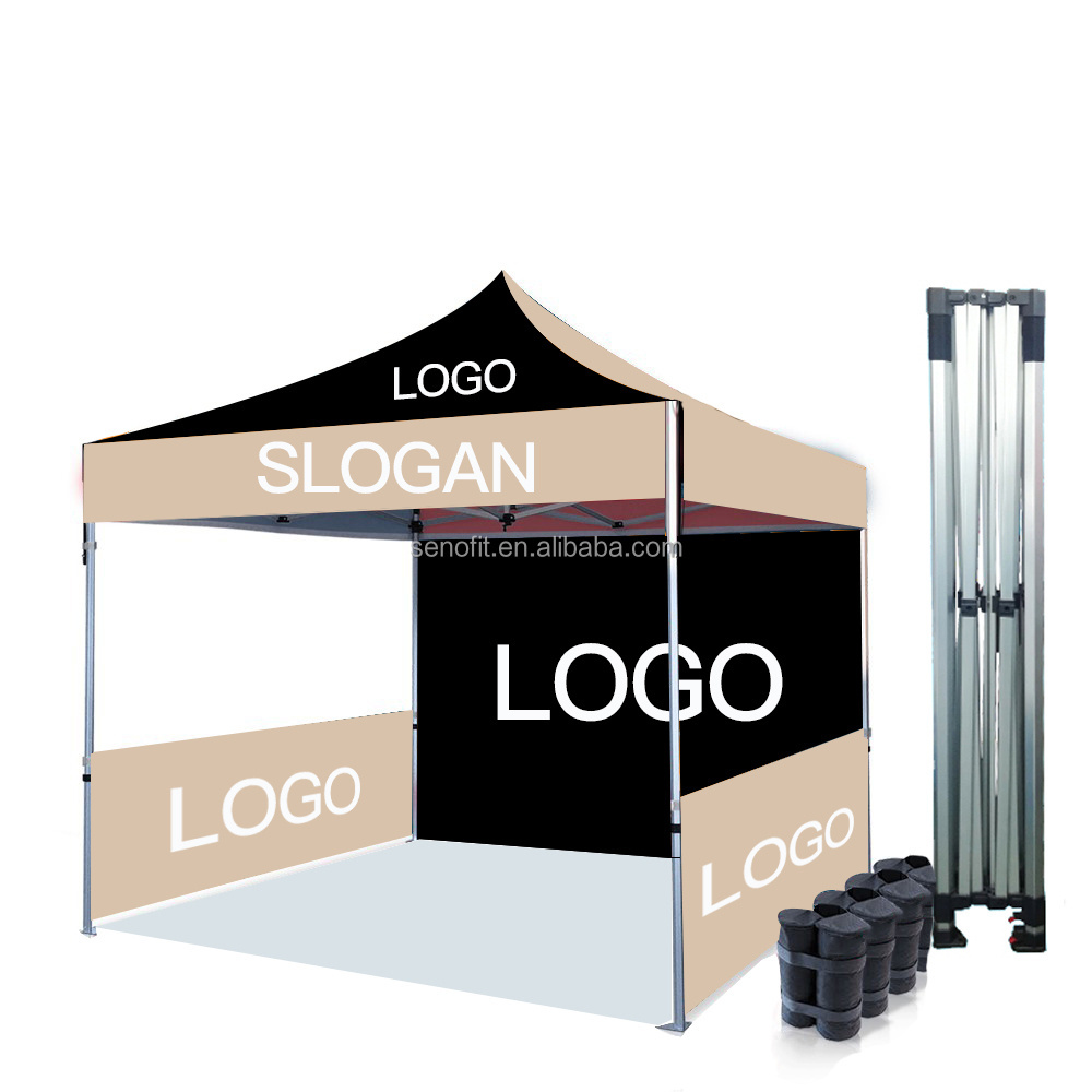 Outdoor Retractable Rainproof 10x10 Exhibition Printing Four-Legged Umbrella Stall Canopy Awning Folding Advertising Tent