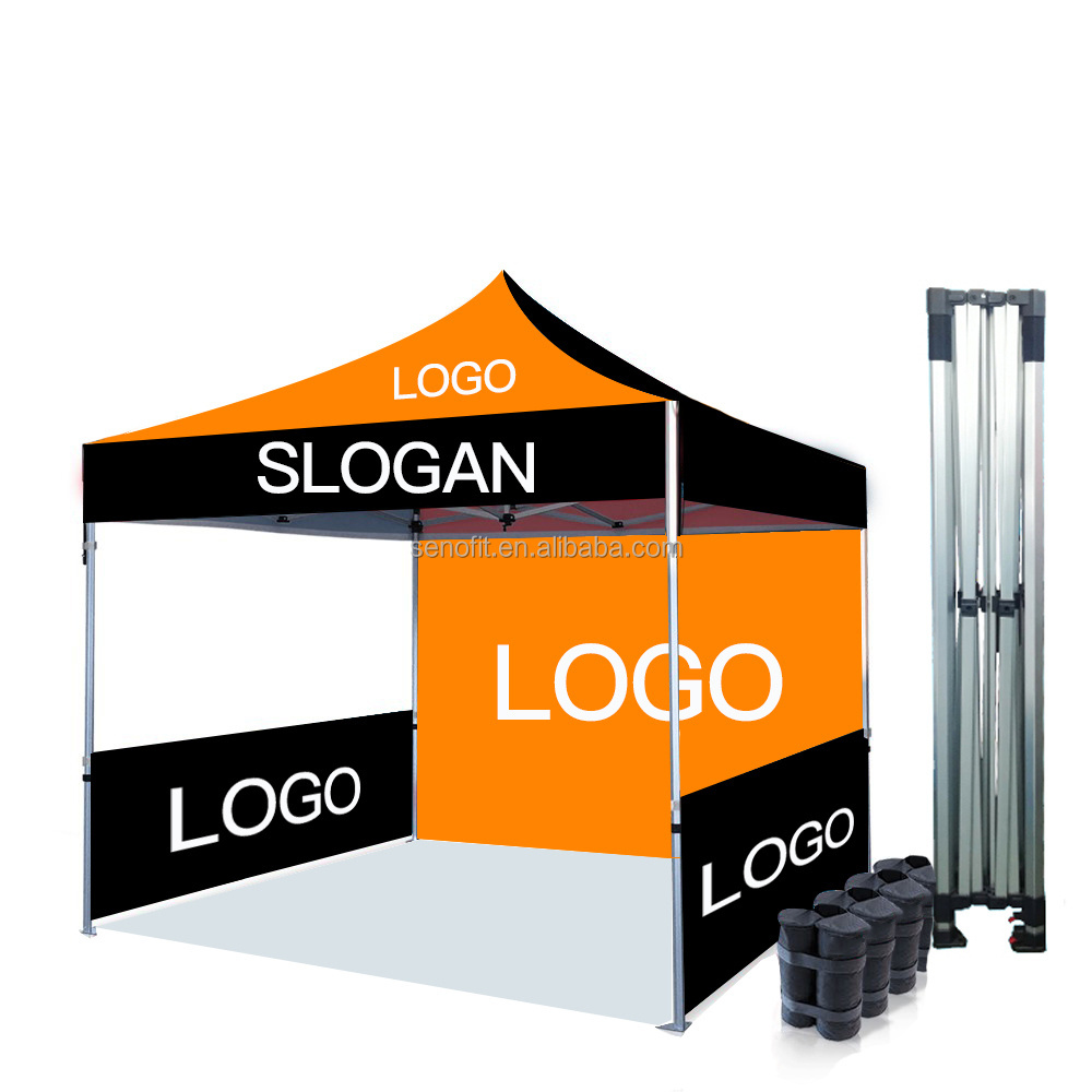 Outdoor Retractable Rainproof 10x10 Exhibition Printing Four-Legged Umbrella Stall Canopy Awning Folding Advertising Tent