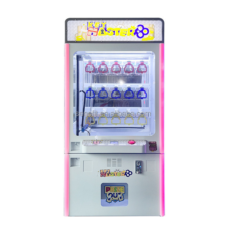 SENAO Coin Operated 15 Holes Golden Key Game Key Master Bill Acceptor Claw Machine Vending Machine For Shopping Mall