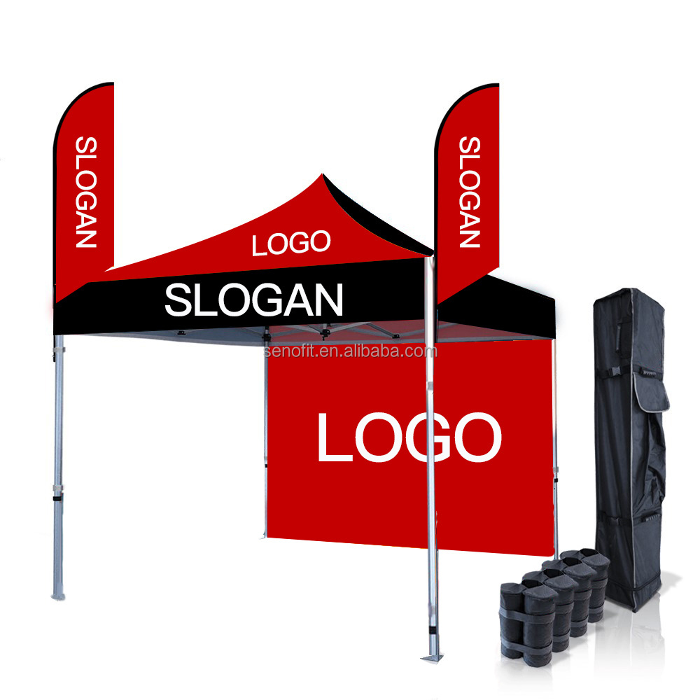 SENAO 10x10 10x15ft Custom Steel Pop Up Tents Advertising Canopy Tent For Trade Show Display Events Outdoor