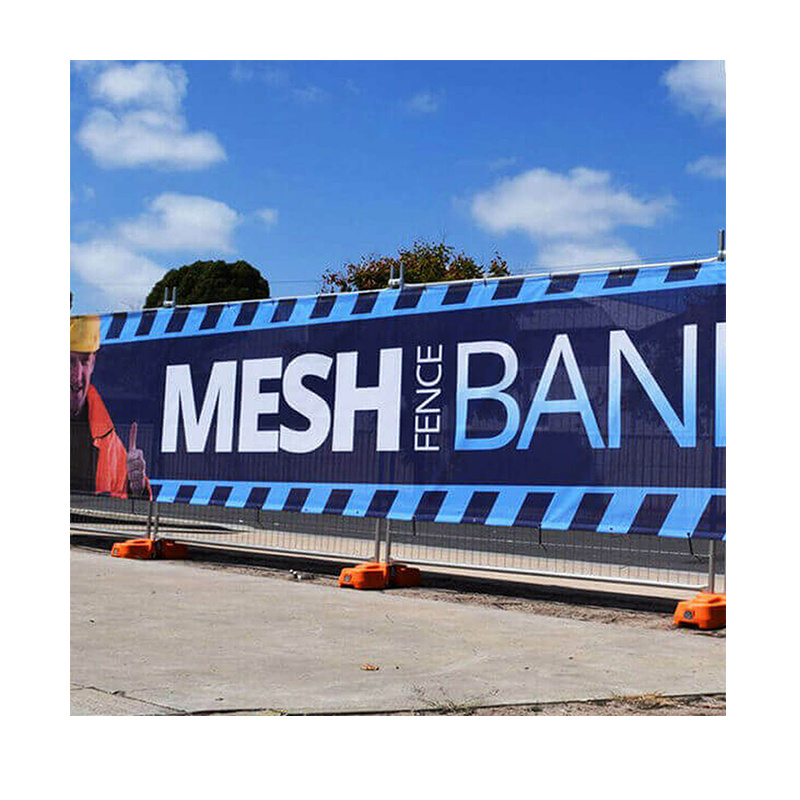 Digital printed advertising custom Fabric flex mesh fence banner with optional Pvc vinyl