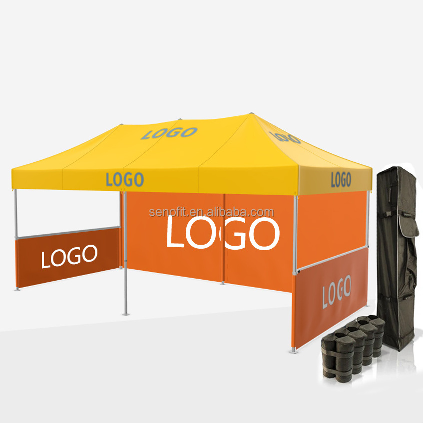 SENAO 10x10 10x15ft Custom Steel Pop Up Tents Advertising Canopy Tent For Trade Show Display Events Outdoor