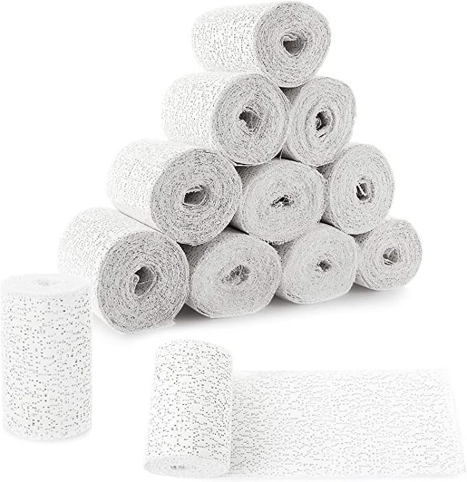 Plaster Cloth Rolls White Gauze Strips Wrap POP Bandages for Craft Belly Cast Mask Making Body Molds Scenery Art