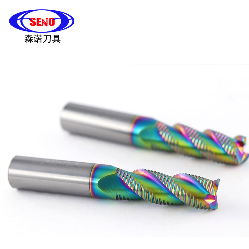 CNC Tool Solid Carbide Roughing End Mill Cutter DLC Coating 3 Flute Milling Cutter