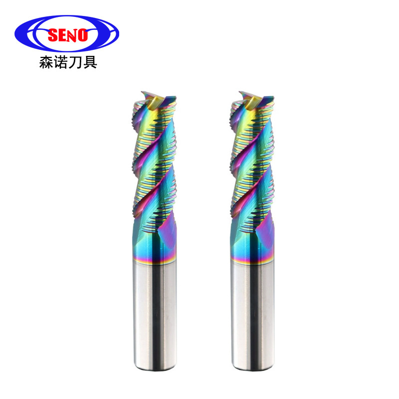 CNC Tool Solid Carbide Roughing End Mill Cutter DLC Coating 3 Flute Milling Cutter