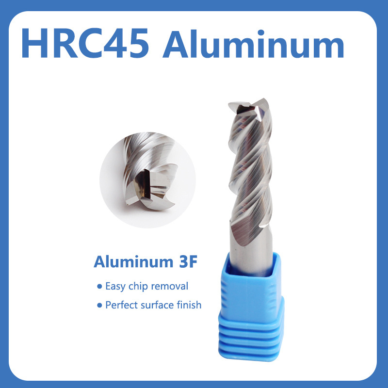 45 Degree Chamfer 3 Flute Wholesale Solid Carbide Aluminum End Mill For steel