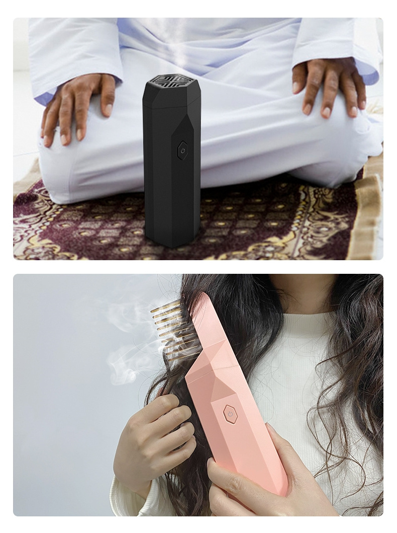 2024 New Wholesale Arabic Comb Electric Incense Burner Oud Bakhoor Burner Mubkhar Electronic burner with hair