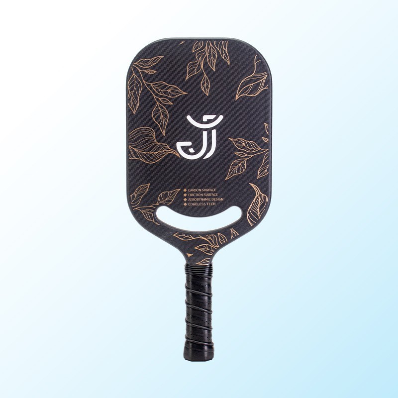 Halo Customizable Outdoor Pickleball Paddle Set PP 2 Paddles PU Leather Cover Carbon Fiber Features Custom Rough Surface