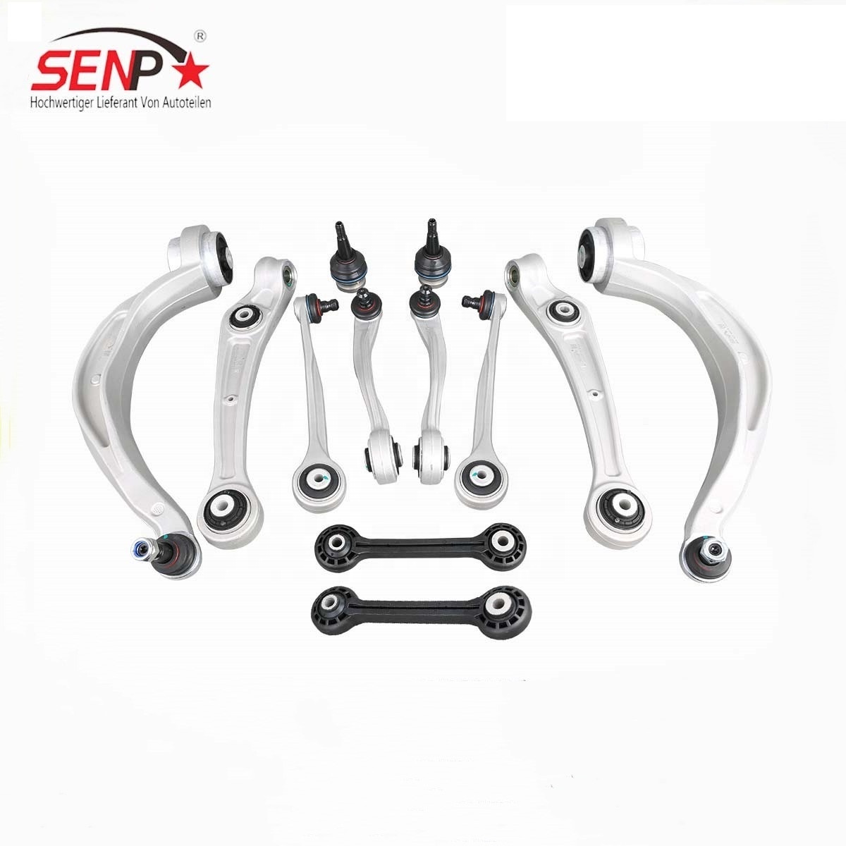 Senp Front Rear Lower Upper Control Arm Set with Ball Joint Genuine Suspension Kit 8K0407888 12PCS For AUDI A4/S4 2009-