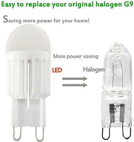 SHENPU 6 Pack G9 LED Light 3W Chandelier Light Bulbs 30W Halogen Bulb Equivalent Warm White 3000K G9 Bi Pin Base Bulbs