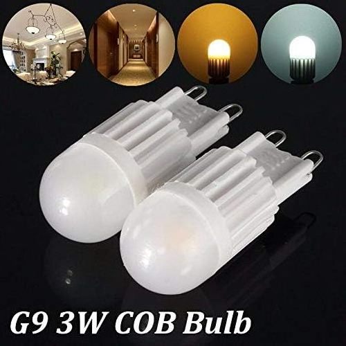 SHENPU 6 Pack G9 LED Light 3W Chandelier Light Bulbs 30W Halogen Bulb Equivalent Warm White 3000K G9 Bi Pin Base Bulbs