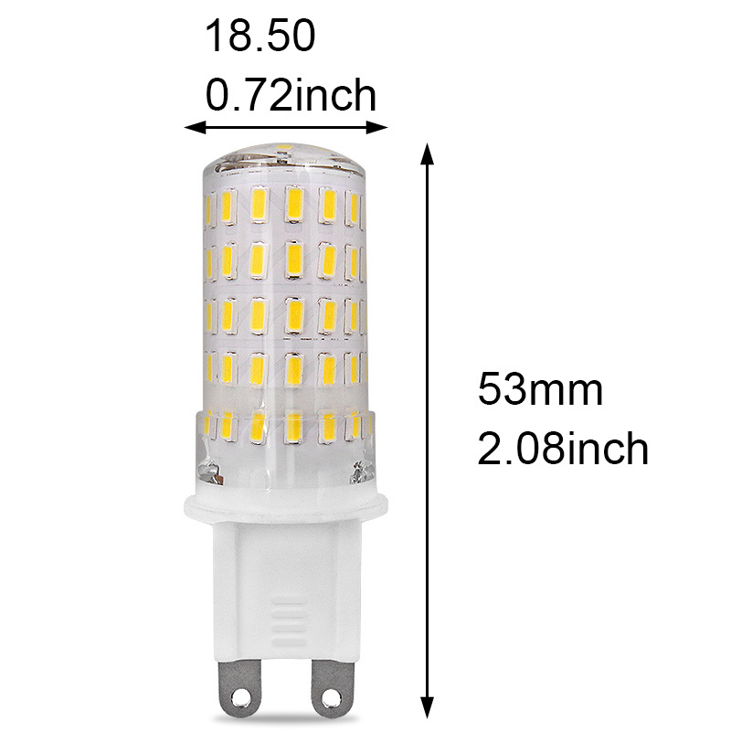 SHENPU Ampoules G9 Led Ceramic 4.5W G9 Led Bulb Flicker Free 120V 230V Dimmable Light 230V 3000K