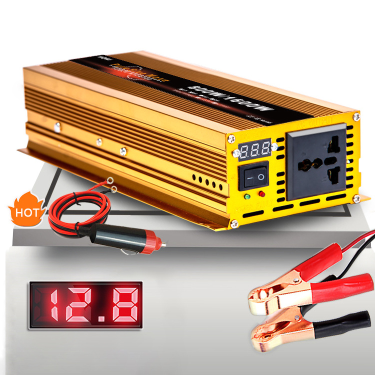 HOULI  24V 48V 1600W Pure Sine Wave Inverter Portable Car Power Inverters dc 12v to ac 220v home power converter