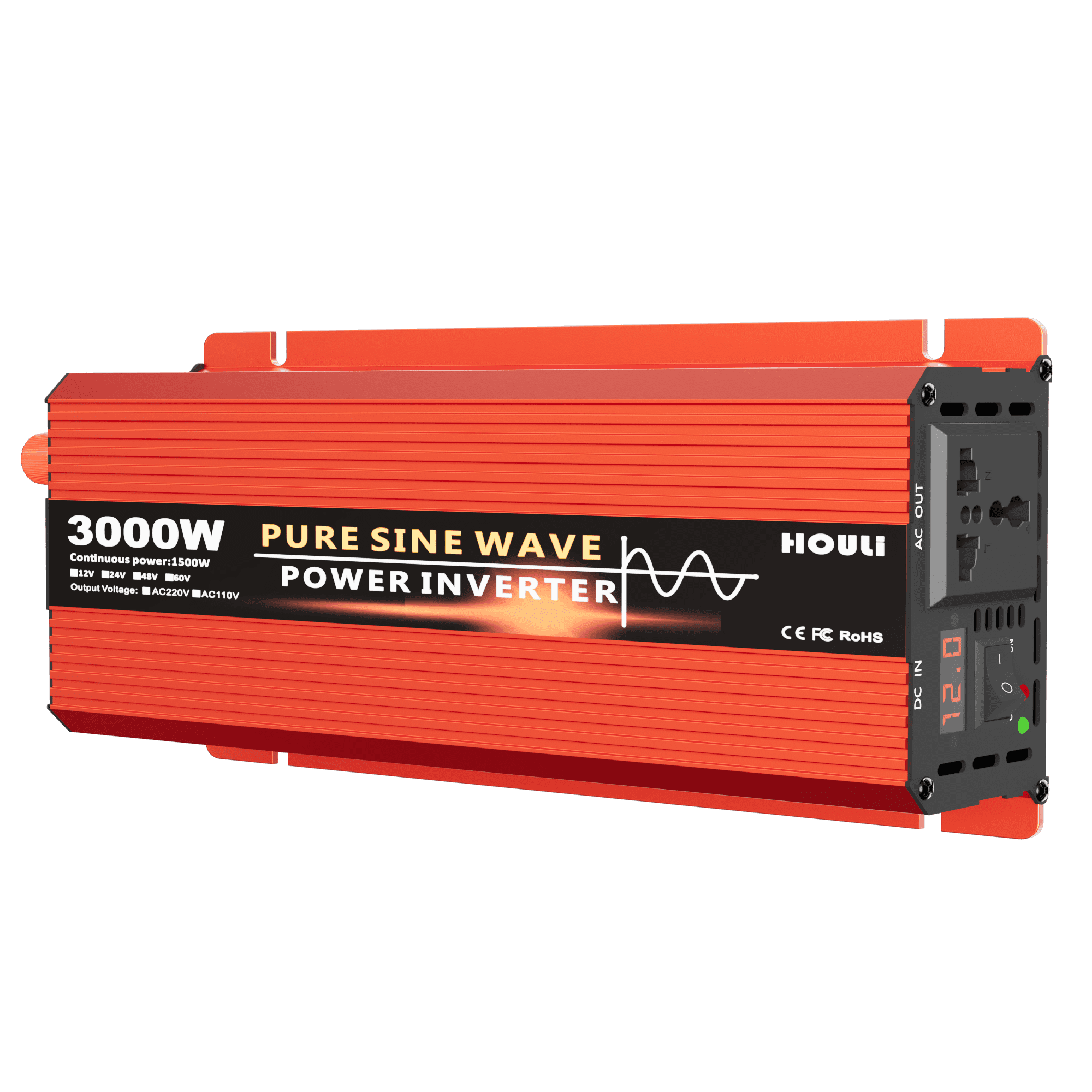 HOULI micro Pure Sine wave Inverter solar power 12V 110V Inverter 2200W Inverter convertisseurs 12v 24v 220v