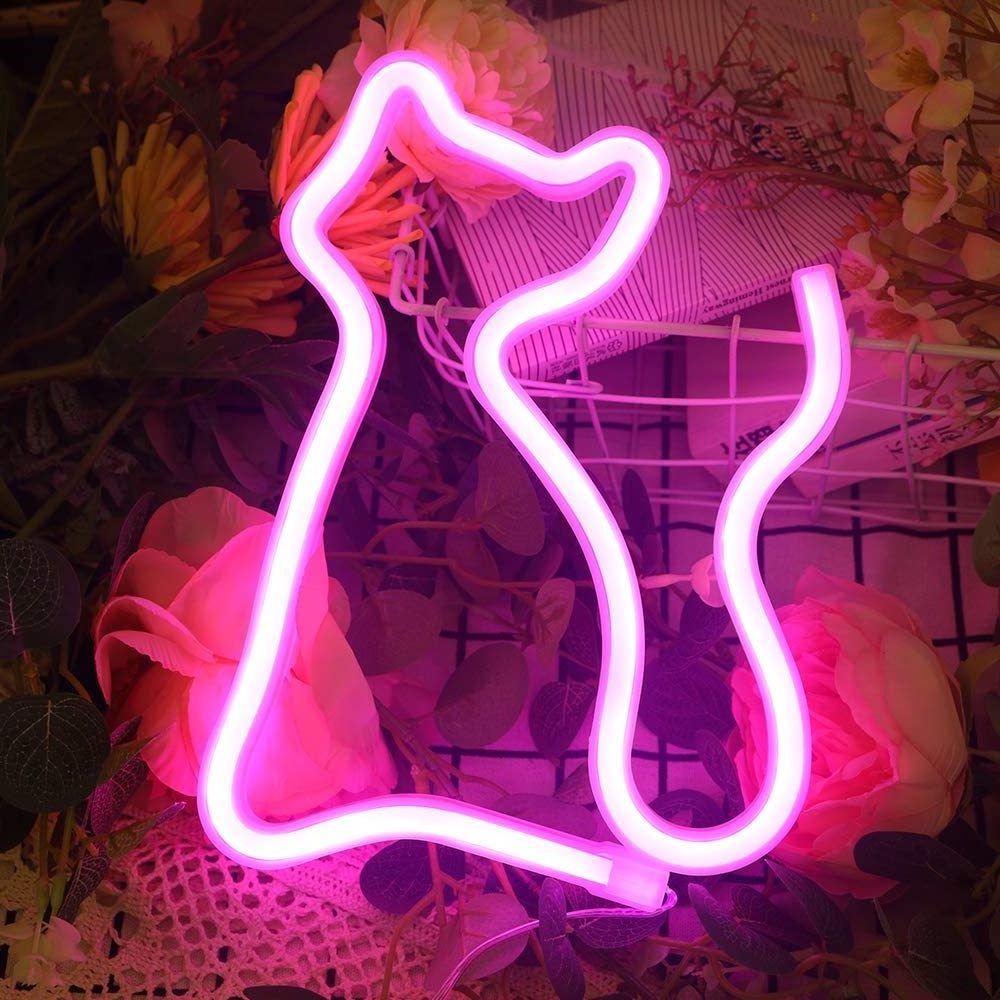 SHENPU Neon Cat Lights Neon Led Light Decoration Neon Lights For Bedroom