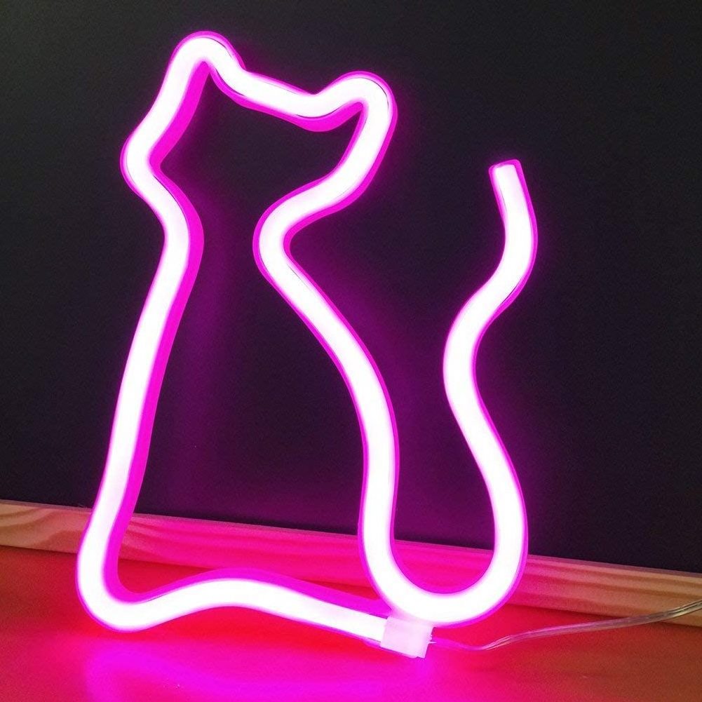 SHENPU Neon Cat Lights Neon Led Light Decoration Neon Lights For Bedroom