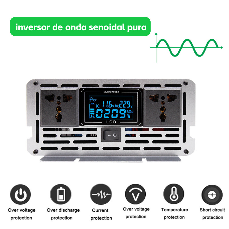 HOULI inverter inversor solar power pure sine wave car inverter 12v  24v 220v 5000w generator 5000 watts 4000w 3000w