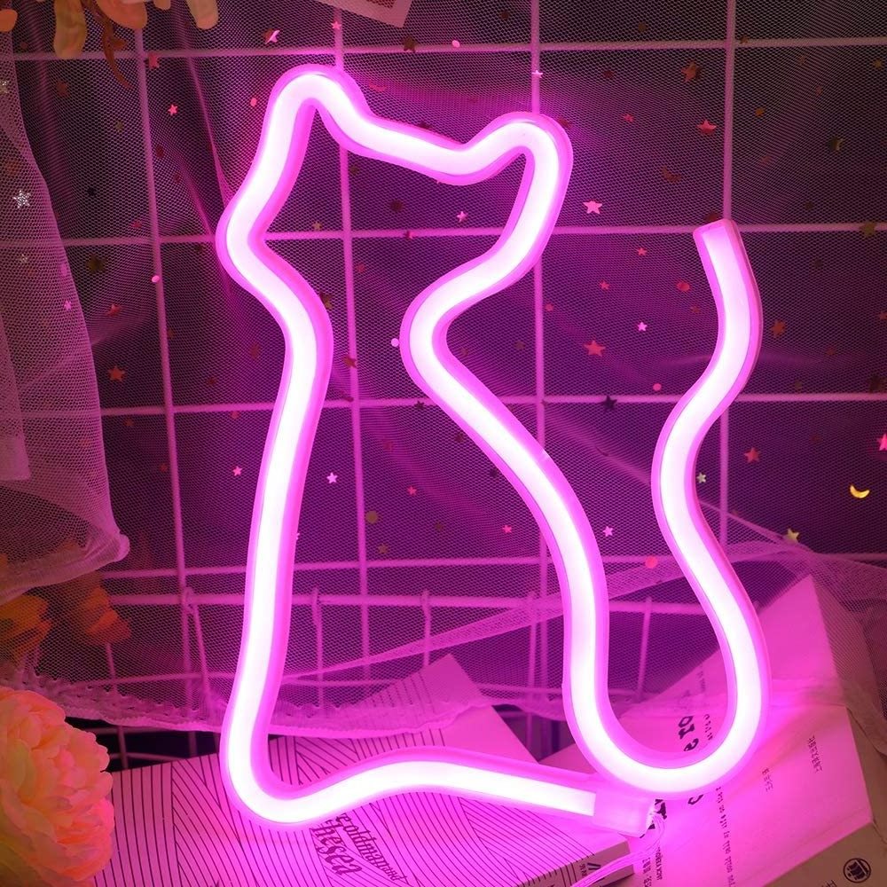 SHENPU Neon Cat Lights Neon Led Light Decoration Neon Lights For Bedroom