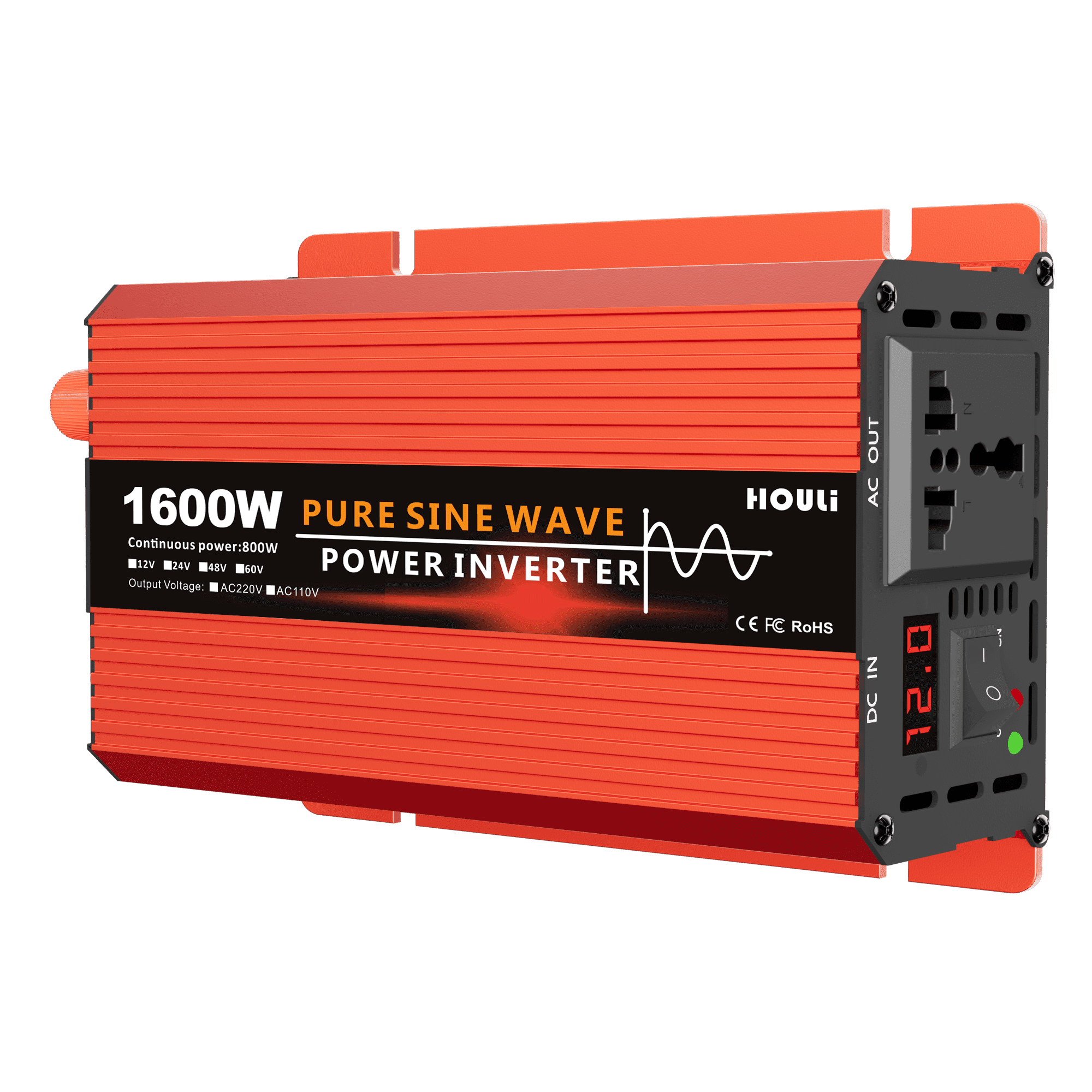 HOULI micro Pure Sine wave Inverter solar power 12V 110V Inverter 2200W Inverter convertisseurs 12v 24v 220v