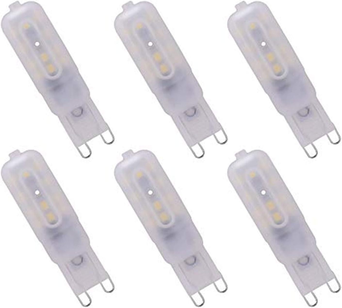 SHENPU 6 Pack G9 Bi Pin Base 40W Halogen Equivalent LED Light for Indoor Chandeliers Ceiling Lights