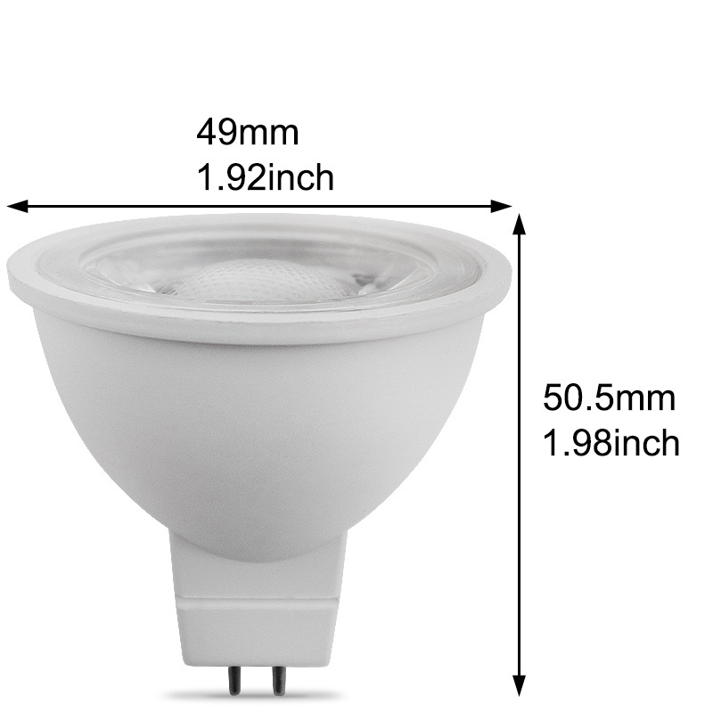 White Cup Led Spotlight Mr16 Cob 7W Ac Dc 12V 2700 - 6500K Gu5.3 Led Spot Light