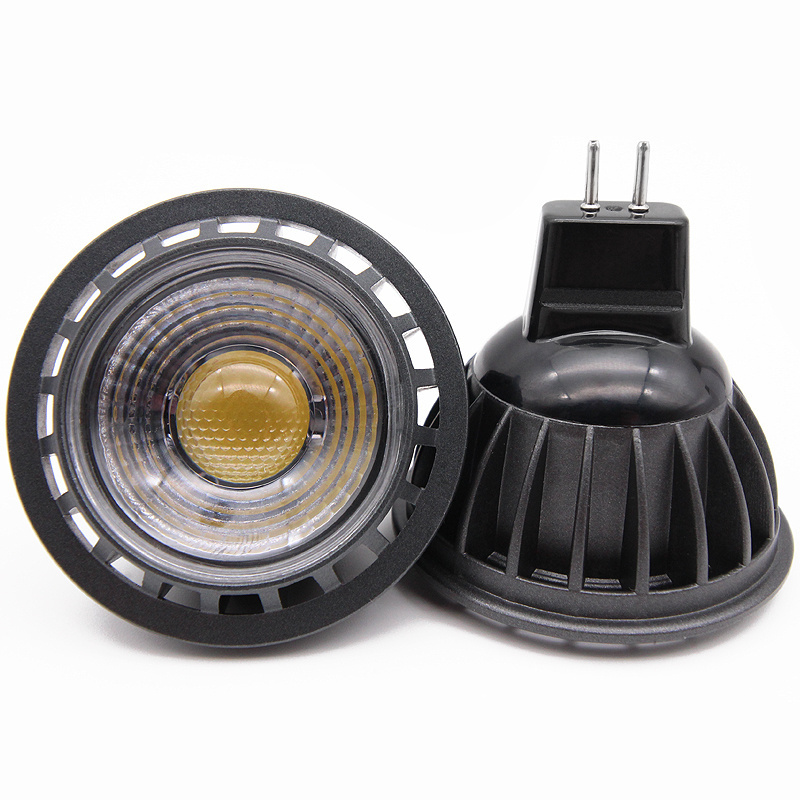 SHENPU Mr16 12 Volt Light Bulbs 4000K 6000K 5W Aluminum Black  Lamp