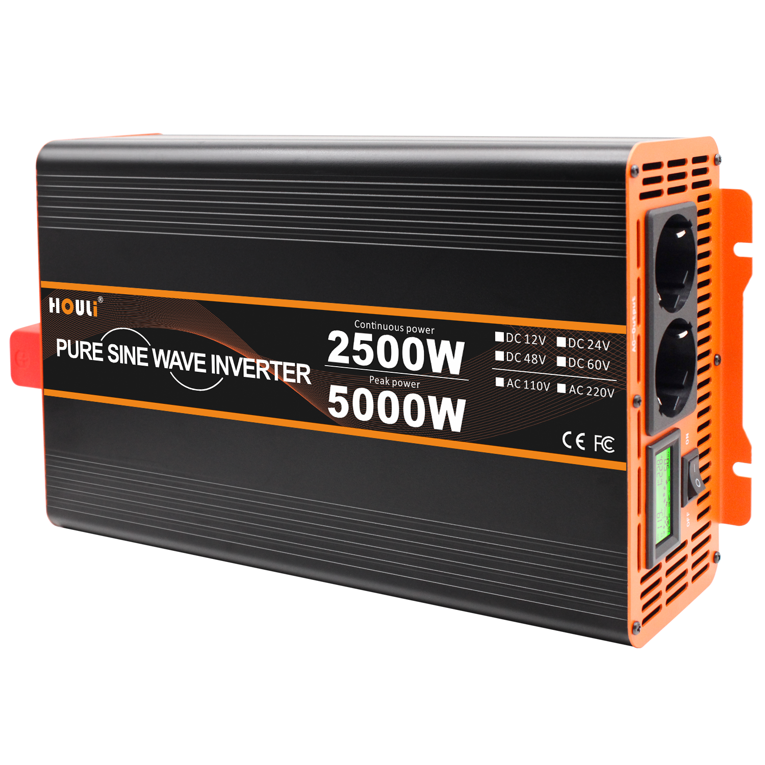 HOULI Rechargeable 24V 230V Inverter Homage Ups 5000 Watt 12v Pure Sine Wave Inverter 2000 watt inversor de corriente 12v a 220