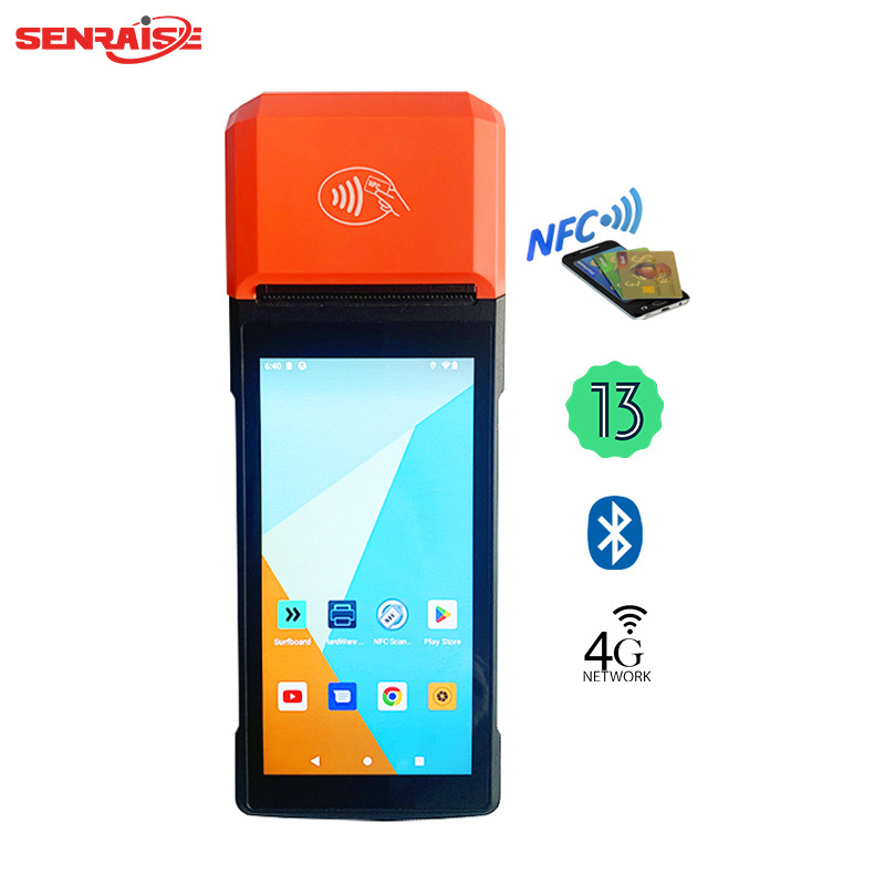 Android Mobile Handheld Touch Screen Pos System NFC Car Park Ticketing Management Pos With Software Built In Printer For Sale