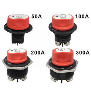 50A 100A 200A 300A 32V Battery Isolator Rotary Switch Cut Out Off Kill Switch Rocker Toggle for RV Motorcycle Car Boat Marine