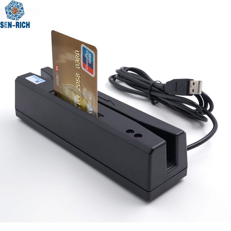 IC/PC/NFC smart Chip credit card reader writer + all 3 tracks magnetic card reader device system