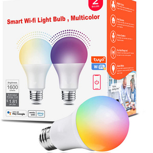 Tuya smart life led smart bulb Alexa google voice control dimming color WiFi E27 E26 B22 RGBCW bulb