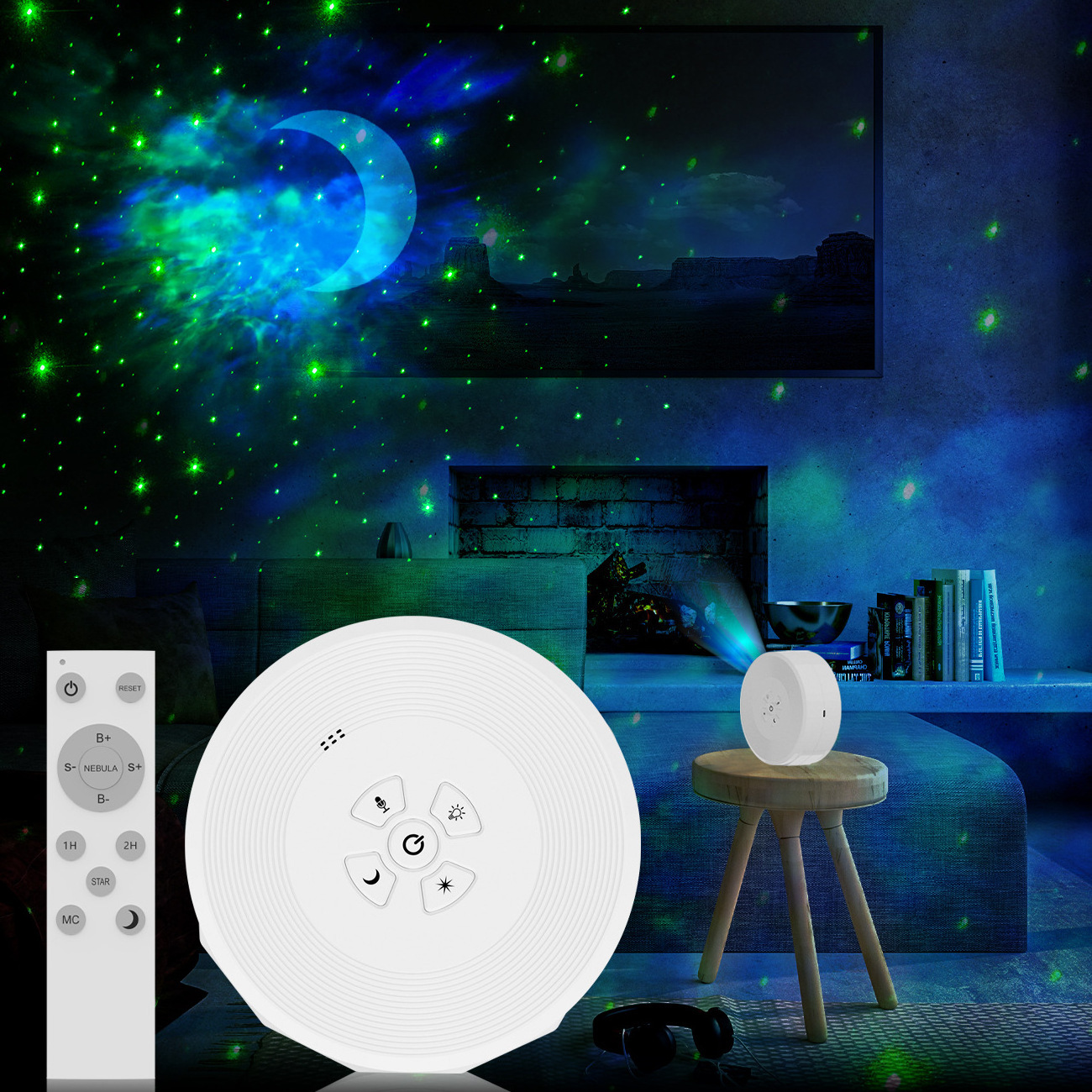 Creative laser atmosphere light led full sky starry night light colorful remote control star projection light