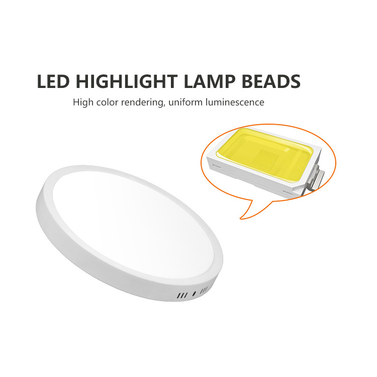 Ultra-thin bright led downlight 6w12w18w24w square round panel light aisle hallway ceiling light