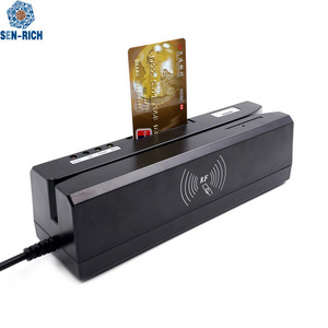 IC/PC/NFC smart Chip credit card reader writer + all 3 tracks magnetic card reader device system