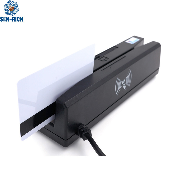 IC/PC/NFC smart Chip credit card reader writer + all 3 tracks magnetic card reader device system