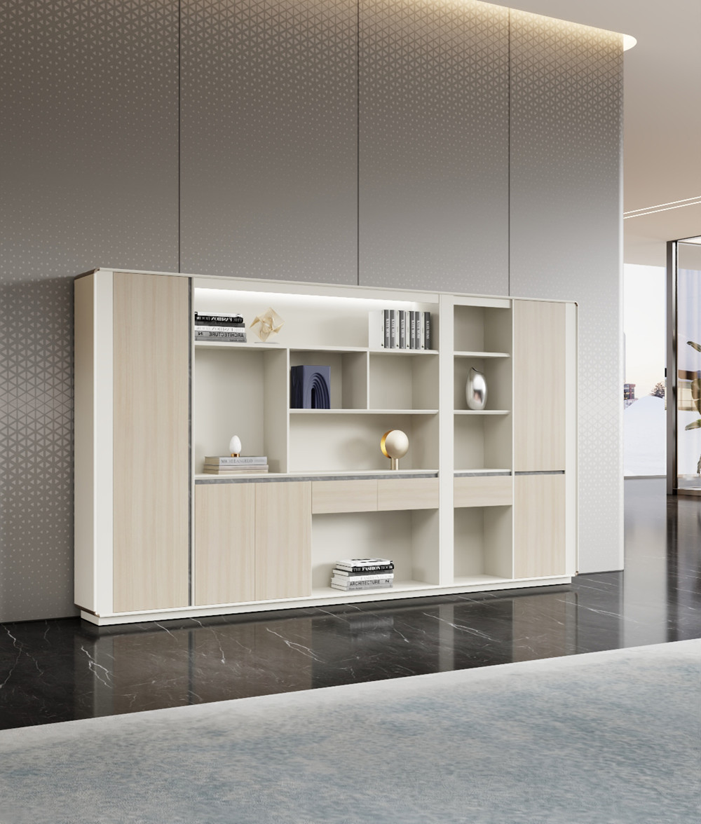 Open Shelf Office Furniture Offical Storage Cabinet Bookcase 7 Doors Office Furniture Luxury Design Ceo File Cabinet