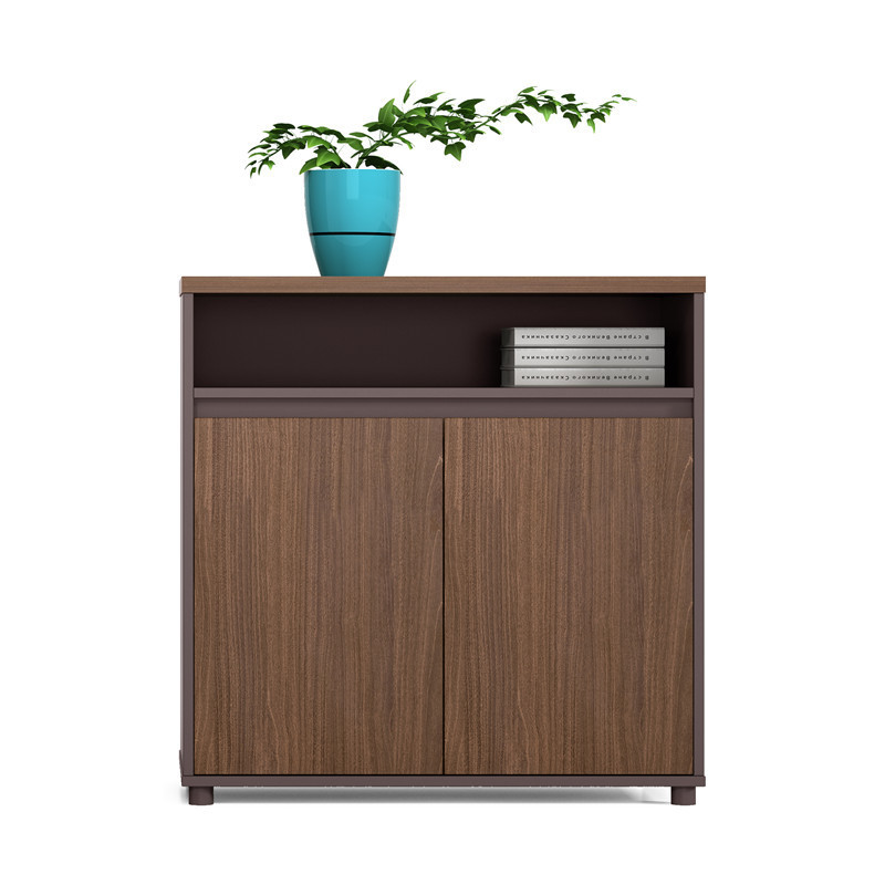 Low Cabinet With Shelves Credenza 3 Doors With Glass Doors Office File Cabinet Melamine - E1 Office Furniture Low File Cabinet