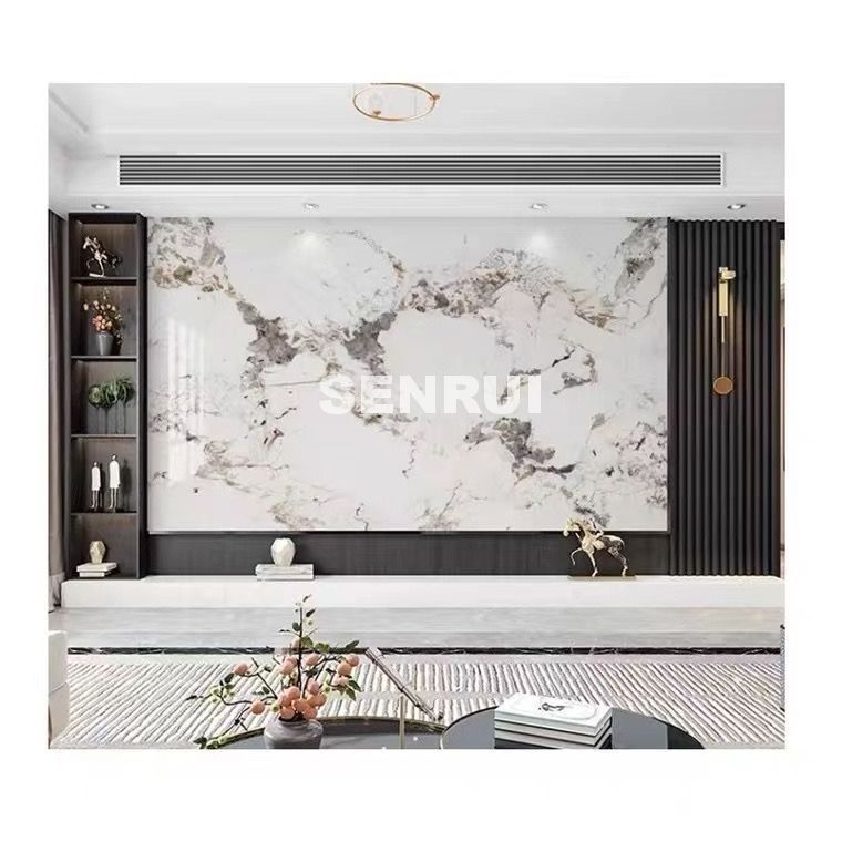 Flexible Wall Decoration 3Mm Flex Uv High Gloss Pvc Marble Sheet Wall Panel