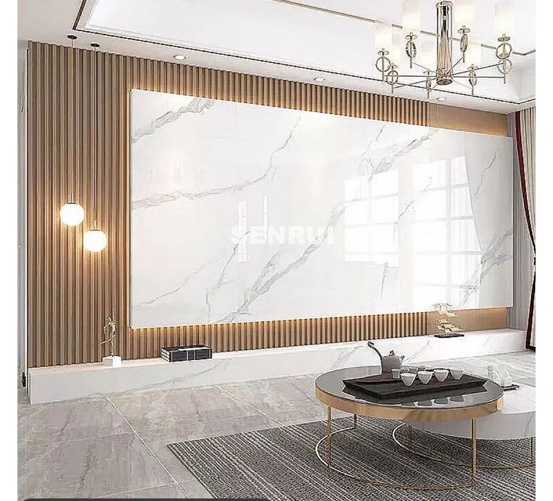 Flexible Wall Decoration 3Mm Flex Uv High Gloss Pvc Marble Sheet Wall Panel