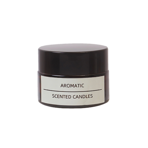 Woodwick candle essential oil small shape add lid pillar black color private label factory price hot sell scented candle