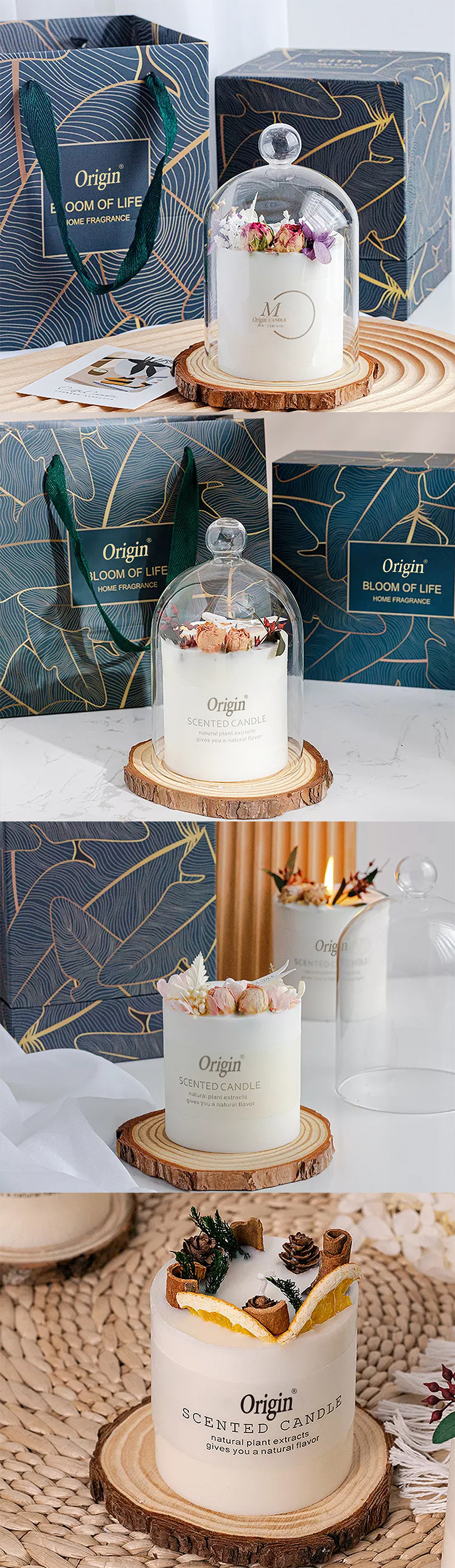 2023 home decoration christmas candle holder candles scented luxury gift set box scented candles in glass jar